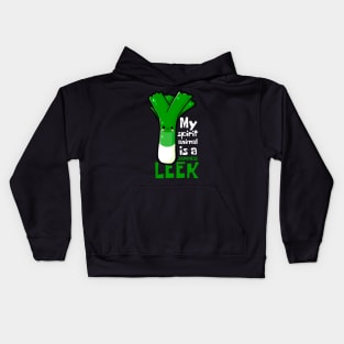 My Spirit Animal Is A Japanese Leek Funny Kids Hoodie